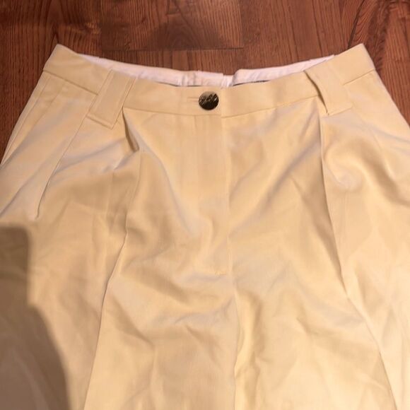 🎀SSENSE Ganni sz 42 yellow trousers new no tags banana - Picture 7 of 11